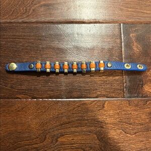 Orange and Blue Leatherette Bracelet Florida Gators
